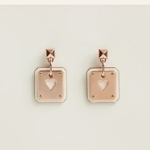 Hermes As de Coeur earrings New rose gold Nata